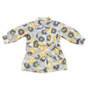 Amy Coe Toddler Jacket 24 Mo. Yellow Black Daisy Cotton Tie No Hood